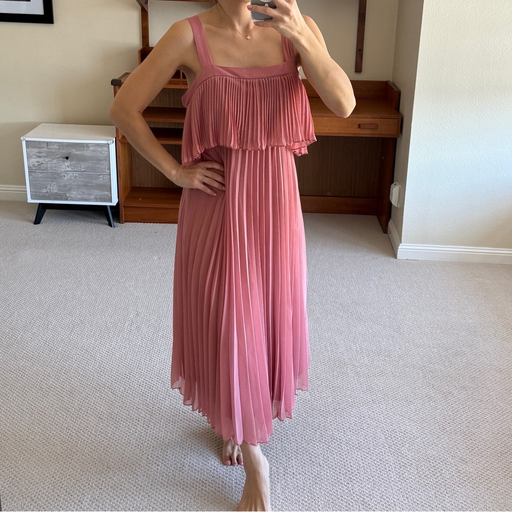 ASOS Pink Pleated Dress